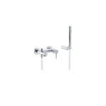 (net) art. 145210de external bath mixer with hand shower and flexible hose m 1,50