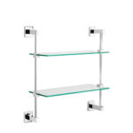 Tablette double en verre ward