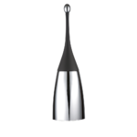 Porte balai noir+inox a pied brillant