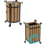 Poubelle exterieur en bois