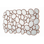Miroir rayle bubble cadre marron