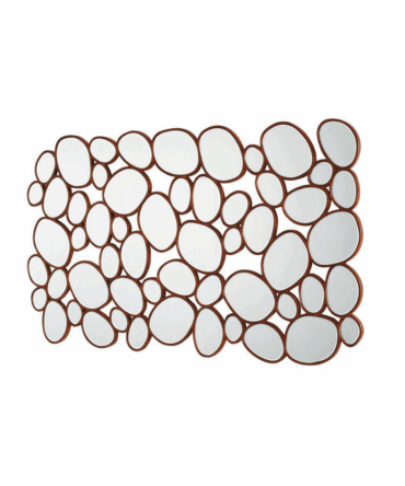 Miroir rayle bubble cadre marron