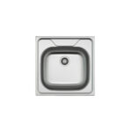 Evier inox roco style 480x480mm 1 bacs plus siphon