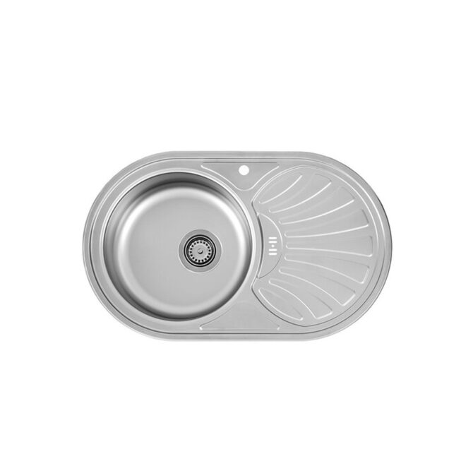 evier inox roco style 480x780mm 1 bacs plus siphon