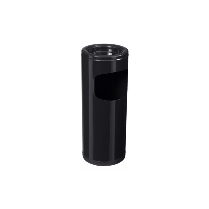poubelle cendrier d25 60cm noir 430ss maxiflow